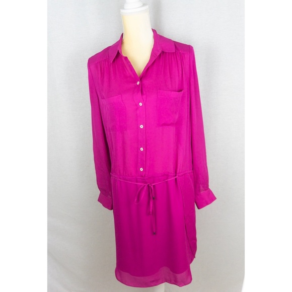 Haute Hippie Dresses & Skirts - Haute Hippie Neon Pink Shirt Dress